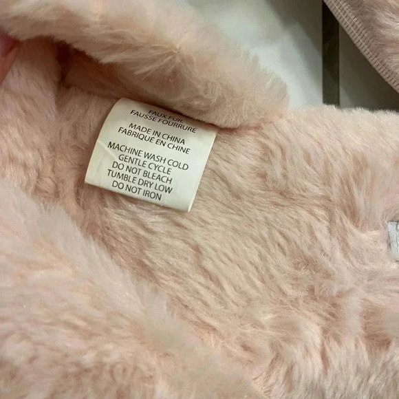 Splendid Womens Open Toe Flat Slip-On Cozy Faux Fur Slippers Pink Size M/L - Picture 3 of 6